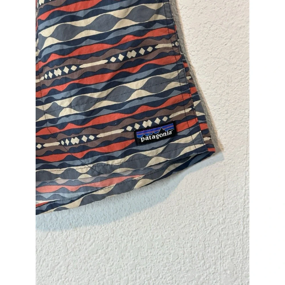 Patagonia Baggies 7 Shorts Men Large Aztec Geometric Drawstring Swim Trunks Line